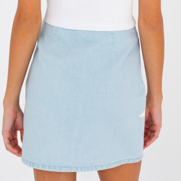 1 LEFT!! LUCKY STARS DENIM MINI SKIRT - Picture 2 of 6